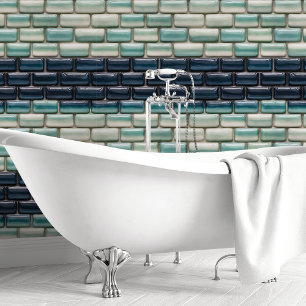 Blue Ombre Brick Tile Tapete
