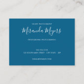 Blue Ombre Foto Collage Fotograf Business Car Visitenkarte (Rückseite)