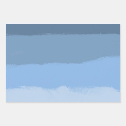 Blue Ombre Geschenkpapier Set (Vorderseite)