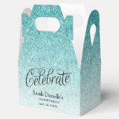 Blue Ombre Glitzer Custom Birthday Fevor Geschenkschachtel (Geöffnet)