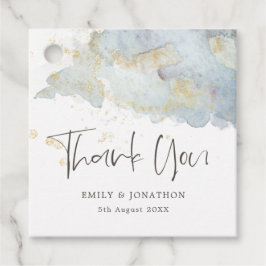 Blue Ombre Gold Modern Script Name Nachricht Hochz Geschenkanhänger