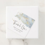 Blue Ombre Gold Modern Script Name Nachricht Hochz Geschenkanhänger (Beispiel)