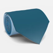Blue Ombre Gradient Mens Neck Tie Krawatte (Gerollt)