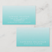 Blue Ombre Gradient Mod Business Card Visitenkarte (Vorne/Hinten)