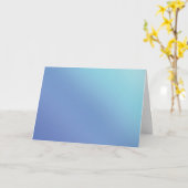 Blue Ombre Gradient Pastel Blur Abstract Design Karte (Gelbe Blume)