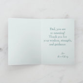 Blue Ombre Happy Vatertag Foto Karte (Innenseite)