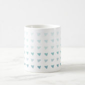 Blue Ombre Heart Valentines Liebe Tasse (Mittel)