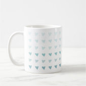 Blue Ombre Heart Valentines Liebe Tasse (Links)