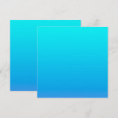 Blue Ombre Hintergrund Dankeskarte (Vorne/Hinten)