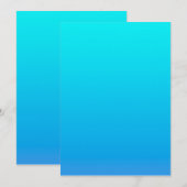 Blue Ombre Hintergrund Einladung (Vorne/Hinten)