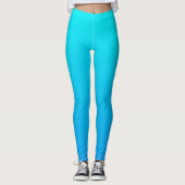 Blue Ombre Hintergrund Leggings (Vorderseite)