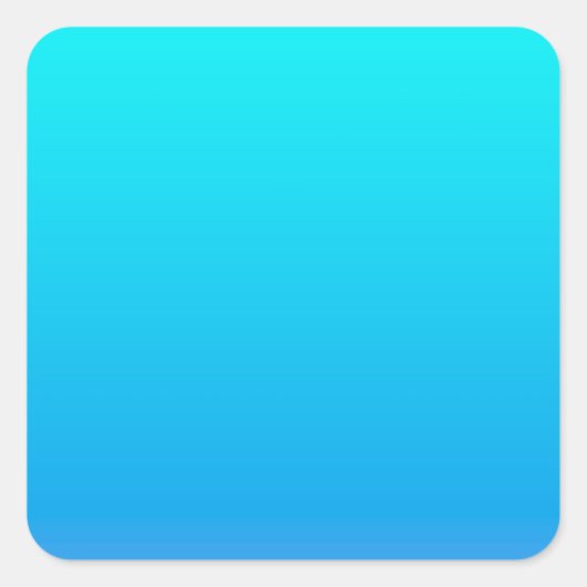 Blue Ombre Hintergrund Quadratischer Aufkleber (Vorderseite)