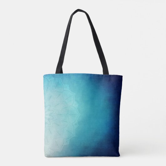 Blue Ombre mandala Tasche (Rückseite)