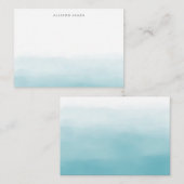 Blue Ombre Mitteilungskarte (Vorne/Hinten)