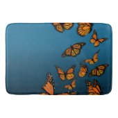 Blue Ombre Monarch Butterflies Badematte (Vorderseite)
