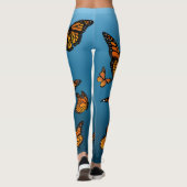 Blue Ombre Monarch Butterflies Leggings (Rückseite)
