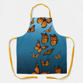 Blue Ombre Monarch Butterflies Schürze (Vorderseite)