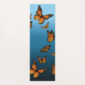 Blue Ombre Monarch Butterflies Yogamatte (Rückseite)