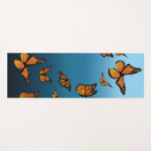 Blue Ombre Monarch Butterflies Yogamatte (Vorderseite (Horizontal))