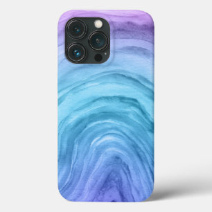 Blue Ombre Muster Agate II Wasserfarbe Case-Mate iPhone Hülle