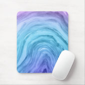 Blue Ombre Muster Agate II Wasserfarbe Mousepad (Mit Mouse)