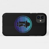 Blue Ombre Name Initial Monogram for Men Case-Mate iPhone Hülle (Rückseite (Horizontal))