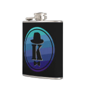 Blue Ombre Name Initial Monogram for Men Flachmann (Links)