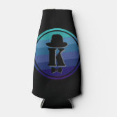 Blue Ombre Name Initial Monogram for Men Flaschenkühler (Vorderseite)