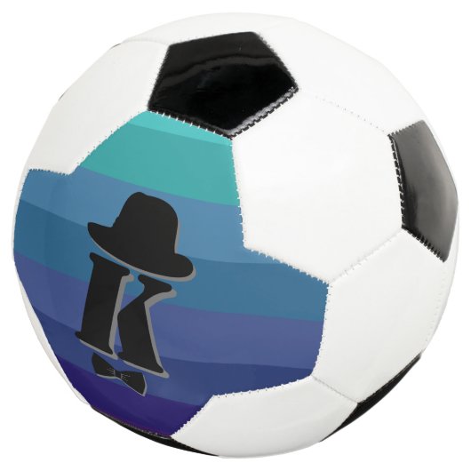 Blue Ombre Name Initial Monogram for Men Fußball (Dreiviertel)