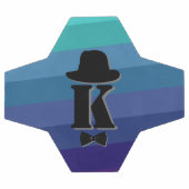 Blue Ombre Name Initial Monogram for Men Fußball (Flach)