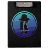 Blue Ombre Name Initial Monogram for Men Klemmbrett (Vorderseite)