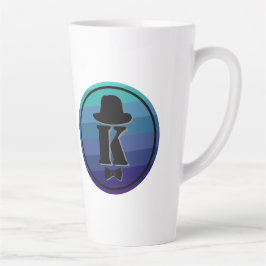 Blue Ombre Name Initial Monogram for Men Milchtasse