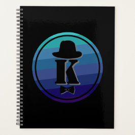 Blue Ombre Name Initial Monogram for Men Planer