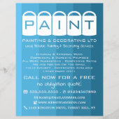 Blue Ombre, Paint Buckets, Maler & Dekorator Flyer (Vorne)