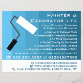 Blue Ombre & Paint Roller, Painter & Decorator Flyer (Vorne)