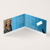 Blue Ombre & Paint Roller, Painter & Decorator Visitenkarten (Innenseite)