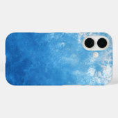 Blue Ombre Painted Case-Mate iPhone Hülle (Rückseite (Horizontal))
