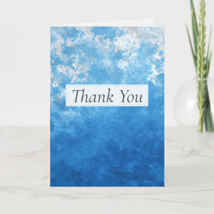 Blue Ombre Painted Dankeschön Card Einladung