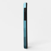 Blue Ombre Scallop Muster Case-Mate iPhone Hülle (Hinten/Links)