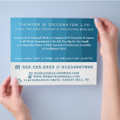 Blue Ombre Streifen, Maler und Dekorator Flyer (Hand)