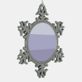 Blue Ombre Striping Schneeflocken Zinn-Ornament (Links)