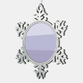 Blue Ombre Striping Schneeflocken Zinn-Ornament (Rechts)