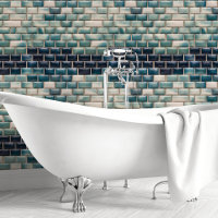 Blue Ombre Subway Tile