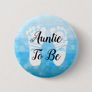 Blue Ombre Tante to be Baby Showknopf Button