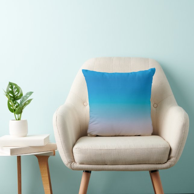 Blue Ombre Throw Blanket Gradient Kissen (Stuhl )
