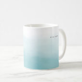 Blue Ombre Wassercolor Kaffeetasse (VorderseiteRechts)