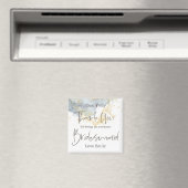Blue Ombré Watercolor Gold Dank Bridesmaid Geschen Magnet (In Situ (Geschirrspüler))