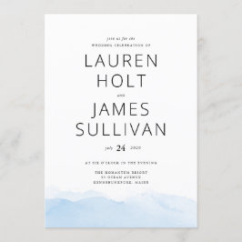 Blue Ombre Watercolor Wedding Einladung