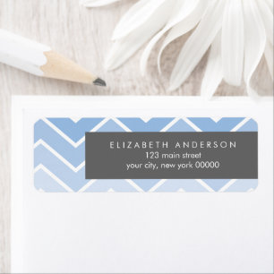 Blue Ombre Zig Zag Zickzack Muster