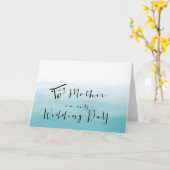 Blue Ombre - Zu meiner Mutter am Hochzeitstag Karte (Gelbe Blume)